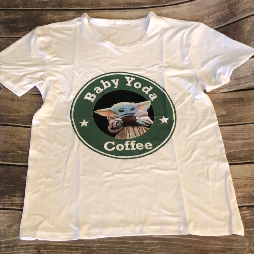 Star Wars Baby Yoda Coffee Tee Shirt